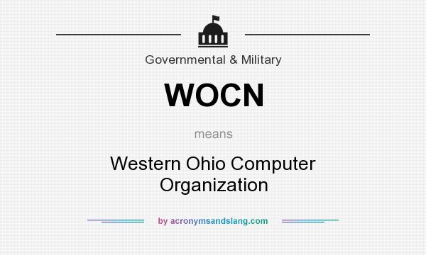 What does WOCN mean? It stands for Western Ohio Computer Organization