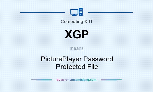What does XGP mean? It stands for PicturePlayer Password Protected File
