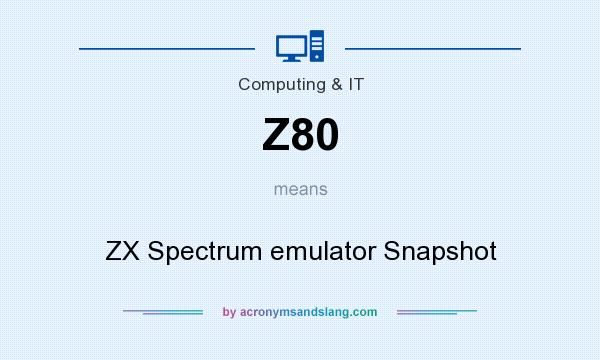 What does Z80 mean? It stands for ZX Spectrum emulator Snapshot