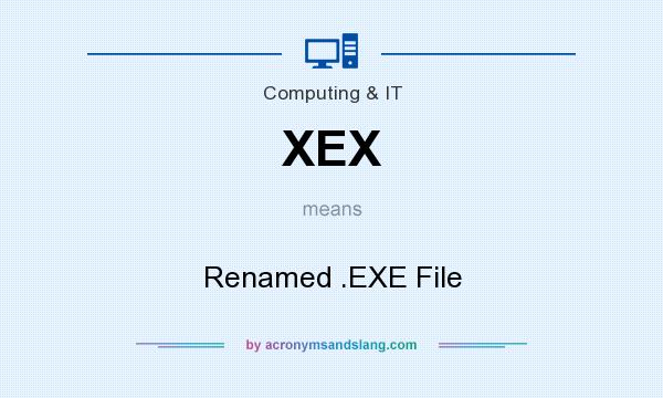 What does XEX mean? It stands for Renamed .EXE File