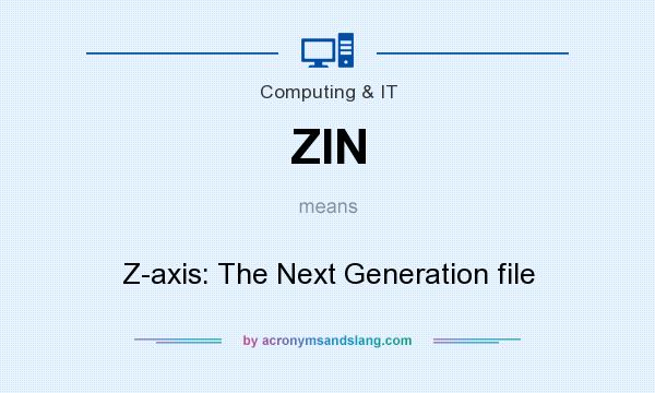 What does ZIN mean? It stands for Z-axis: The Next Generation file