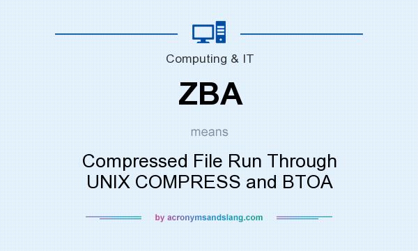 What does ZBA mean? It stands for Compressed File Run Through UNIX COMPRESS and BTOA