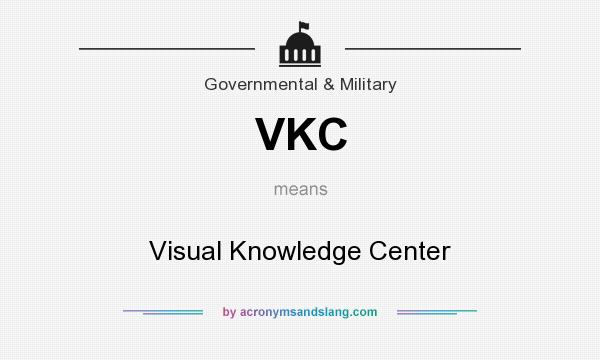 What does VKC mean? It stands for Visual Knowledge Center