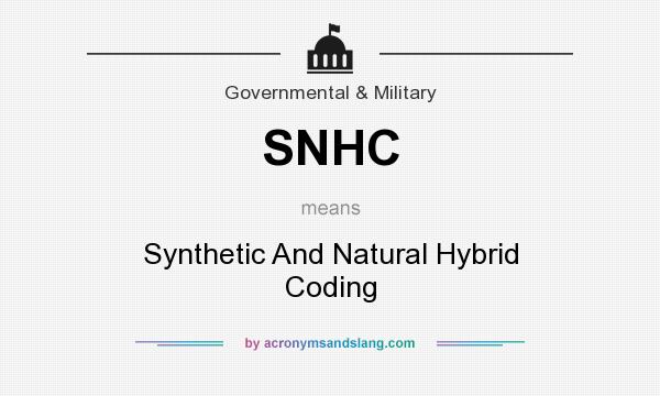What does SNHC mean? It stands for Synthetic And Natural Hybrid Coding