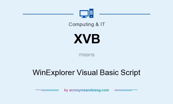What does XVB mean? It stands for WinExplorer Visual Basic Script
