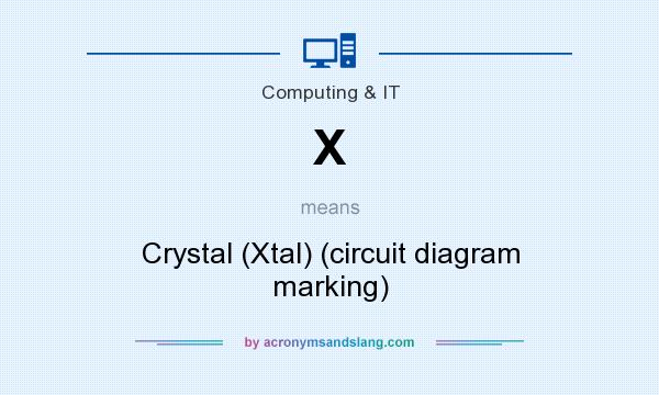 What does X mean? It stands for Crystal (Xtal) (circuit diagram marking)
