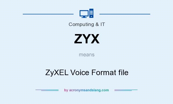 What does ZYX mean? It stands for ZyXEL Voice Format file