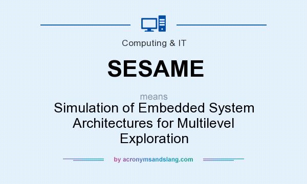 What does SESAME mean? It stands for Simulation of Embedded System Architectures for Multilevel Exploration