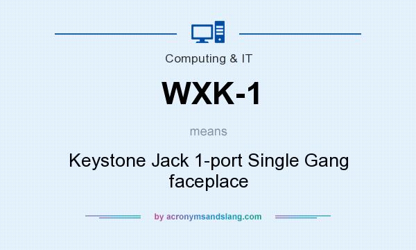 What does WXK-1 mean? It stands for Keystone Jack 1-port Single Gang faceplace