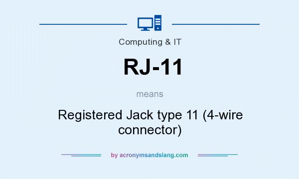 What does RJ-11 mean? It stands for Registered Jack type 11 (4-wire connector)