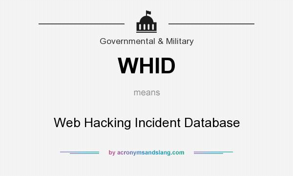 What does WHID mean? It stands for Web Hacking Incident Database