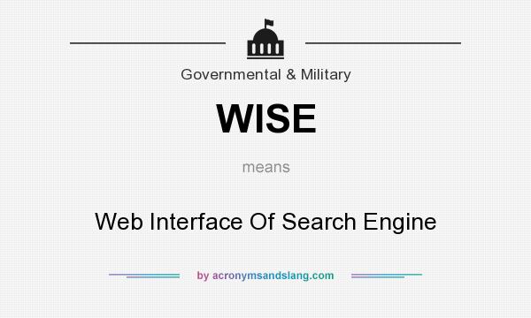 What does WISE mean? It stands for Web Interface Of Search Engine