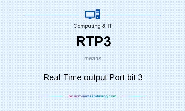 What does RTP3 mean? It stands for Real-Time output Port bit 3
