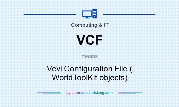 What does VCF mean? It stands for Vevi Configuration File ( WorldToolKit objects)