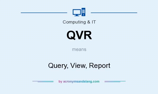 What does QVR mean? It stands for Query, View, Report