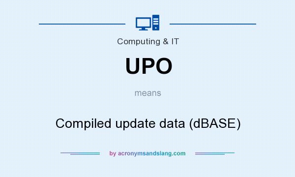 What does UPO mean? It stands for Compiled update data (dBASE)