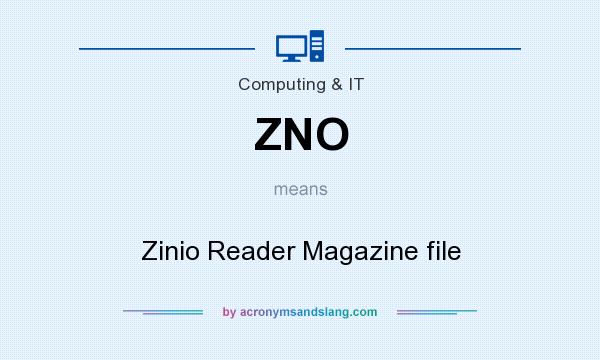 What does ZNO mean? It stands for Zinio Reader Magazine file