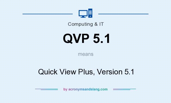 What does QVP 5.1 mean? It stands for Quick View Plus, Version 5.1