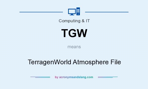 What does TGW mean? It stands for TerragenWorld Atmosphere File