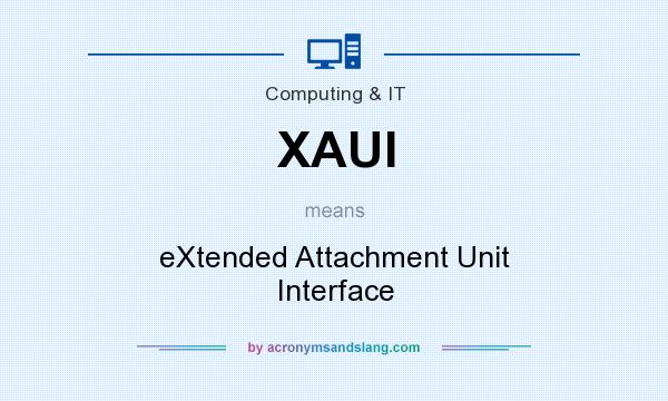 What does XAUI mean? It stands for eXtended Attachment Unit Interface