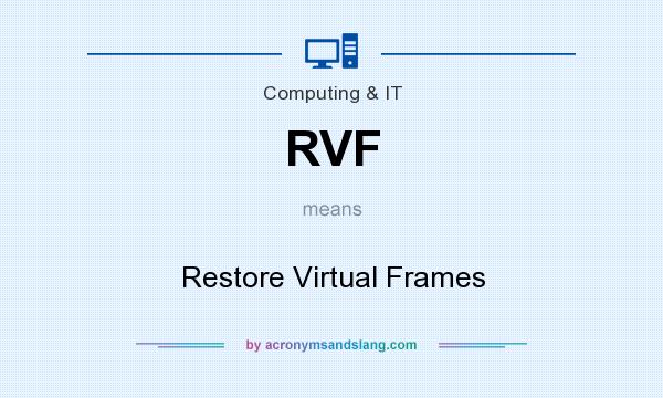 What does RVF mean? It stands for Restore Virtual Frames