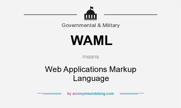 What does WAML mean? It stands for Web Applications Markup Language