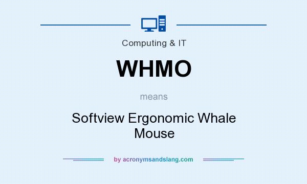What does WHMO mean? It stands for Softview Ergonomic Whale Mouse