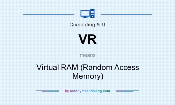 What does VR mean? It stands for Virtual RAM (Random Access Memory)