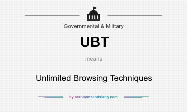 What does UBT mean? It stands for Unlimited Browsing Techniques
