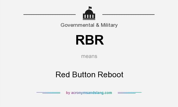 What does RBR mean? It stands for Red Button Reboot