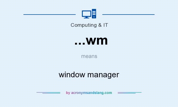 What does ...wm mean? It stands for window manager
