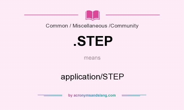 What does .STEP mean? It stands for application/STEP