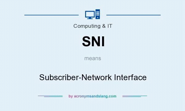 What does SNI mean? It stands for Subscriber-Network Interface