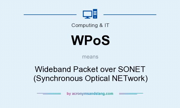 What does WPoS mean? It stands for Wideband Packet over SONET (Synchronous Optical NETwork)