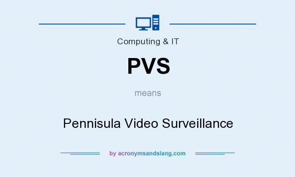 What does PVS mean? It stands for Pennisula Video Surveillance