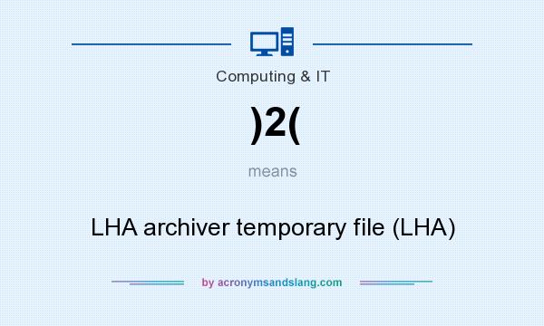 What does )2( mean? It stands for LHA archiver temporary file (LHA)