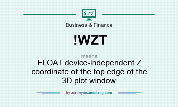 What does !WZT mean? It stands for FLOAT device-independent Z coordinate of the top edge of the 3D plot window