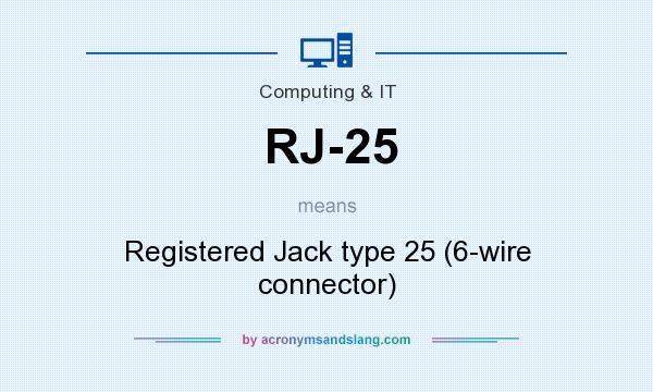What does RJ-25 mean? It stands for Registered Jack type 25 (6-wire connector)