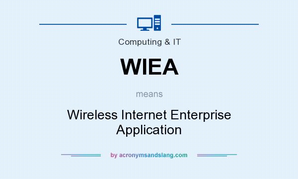 What does WIEA mean? It stands for Wireless Internet Enterprise Application