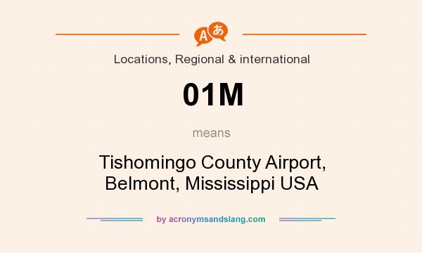 What does 01M mean? It stands for Tishomingo County Airport, Belmont, Mississippi USA