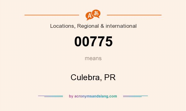 What does 00775 mean? It stands for Culebra, PR