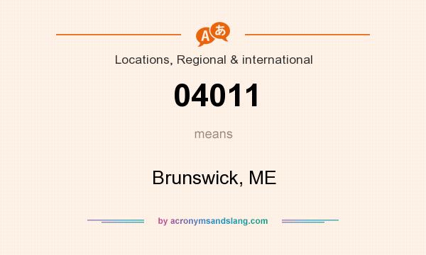 What does 04011 mean? It stands for Brunswick, ME