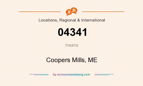 What does 04341 mean? It stands for Coopers Mills, ME