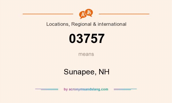 What does 03757 mean? It stands for Sunapee, NH