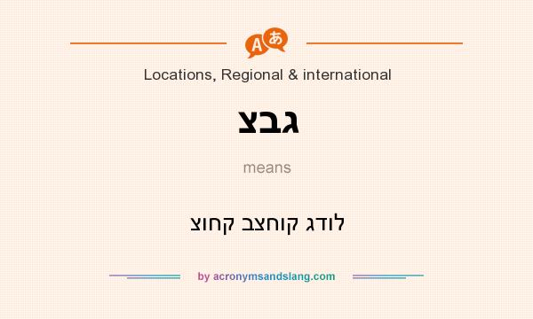 What does צבג mean? It stands for צוחק בצחוק גדול