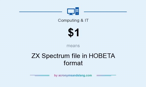 What does $1 mean? It stands for ZX Spectrum file in HOBETA format