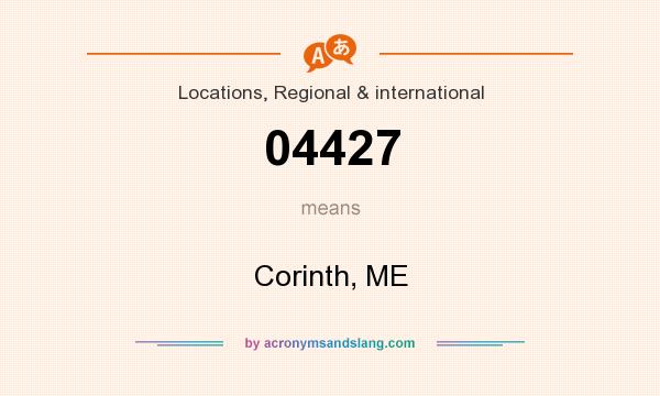 What does 04427 mean? It stands for Corinth, ME