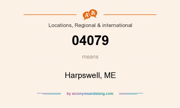 What does 04079 mean? It stands for Harpswell, ME