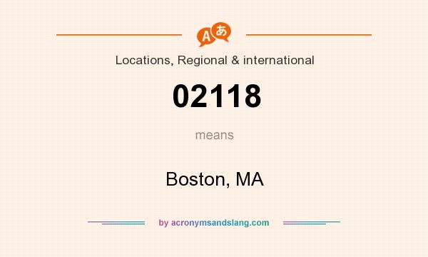 What does 02118 mean? It stands for Boston, MA