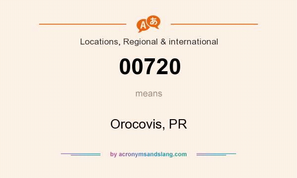 What does 00720 mean? It stands for Orocovis, PR